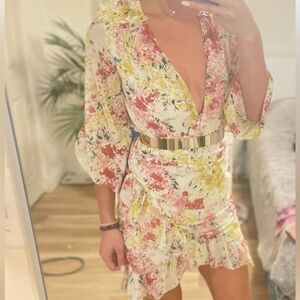 PrettyLittleThing Floral Long Sleeve Dress